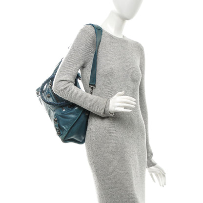 Balenciaga Chevre Giant 21 Gunmetal Hardware City Neiman Marcus LE Bleu 2 of 7