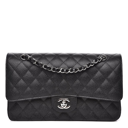 Chanel Caviar Quilted Medium Double Flap Black 1 of 12