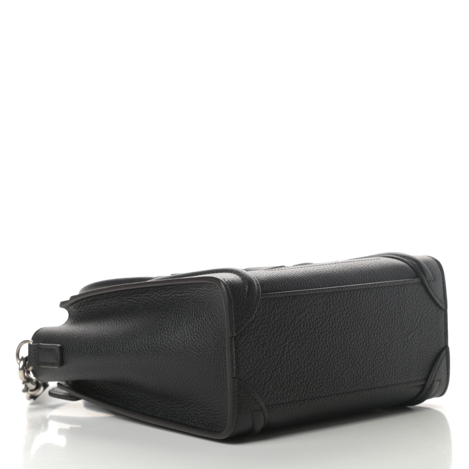 Celine Drummed Calfskin Nano Luggage Black 4 of 10
