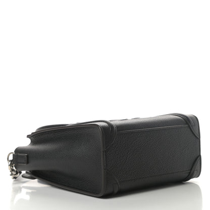 Celine Drummed Calfskin Nano Luggage Black 4 of 10