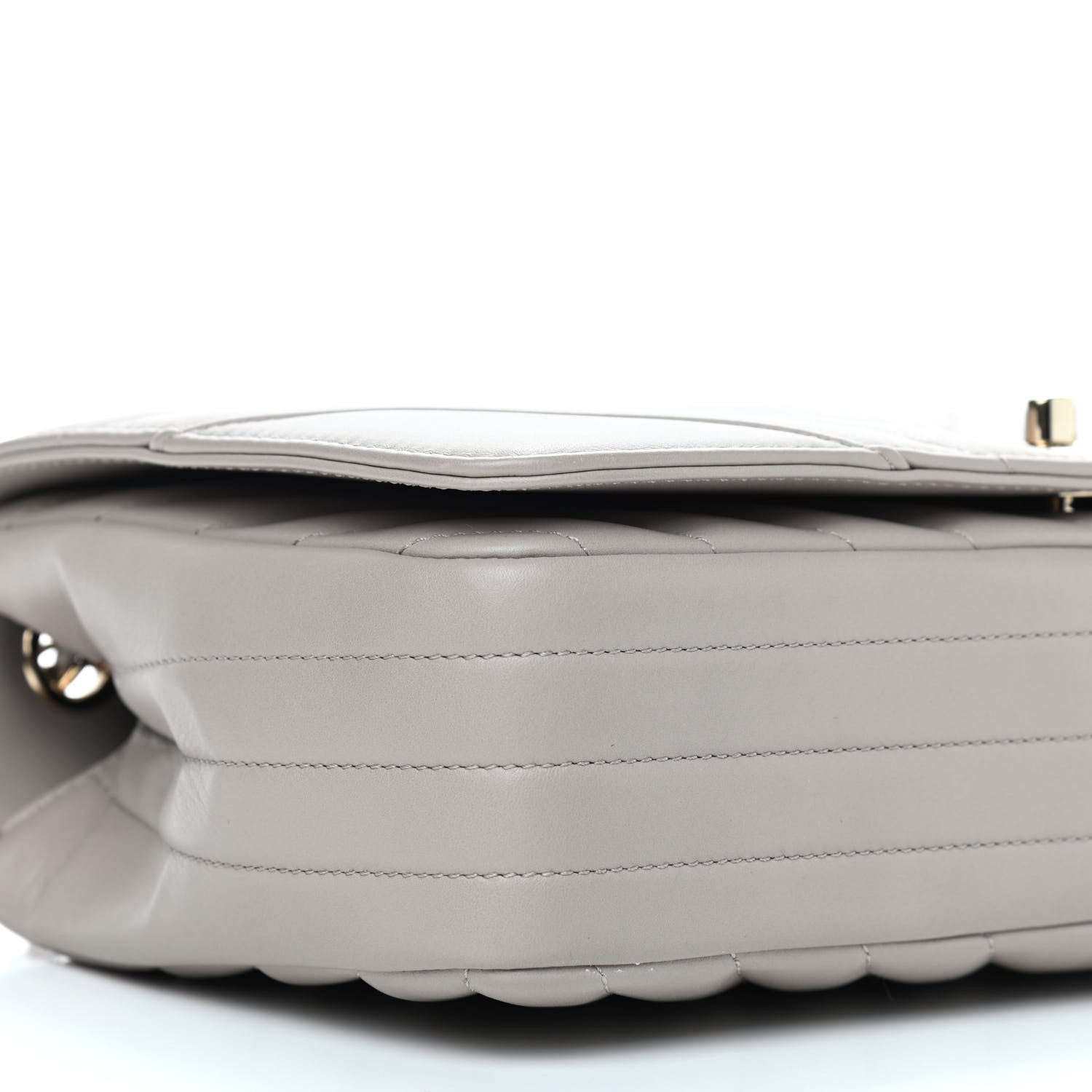 Chanel Calfskin Chevron Quilted Large Statement Flap Grey 8 of 9