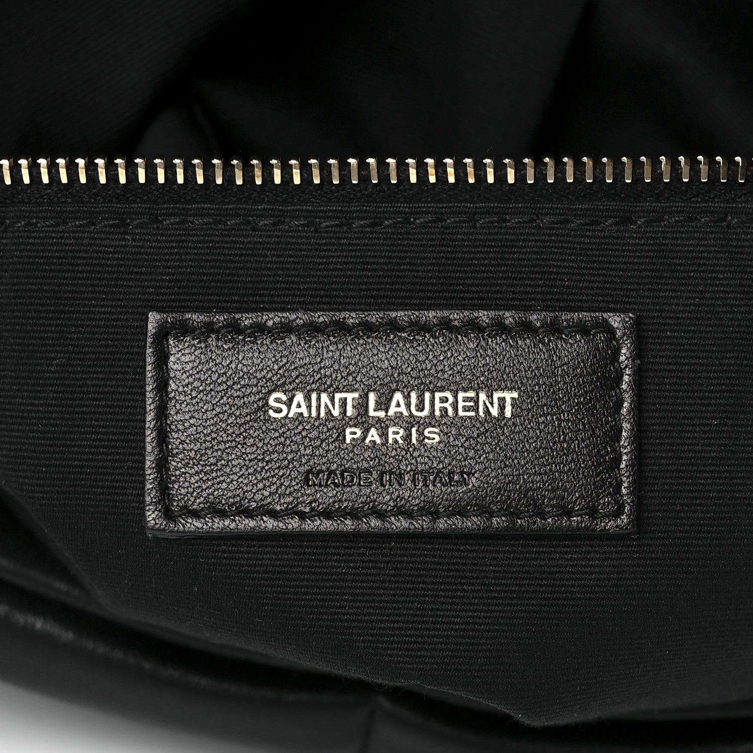 Saint Laurent Lambskin Quilted Medium Loulou Puffer Monogram Chain Satchel Black 7 of 12