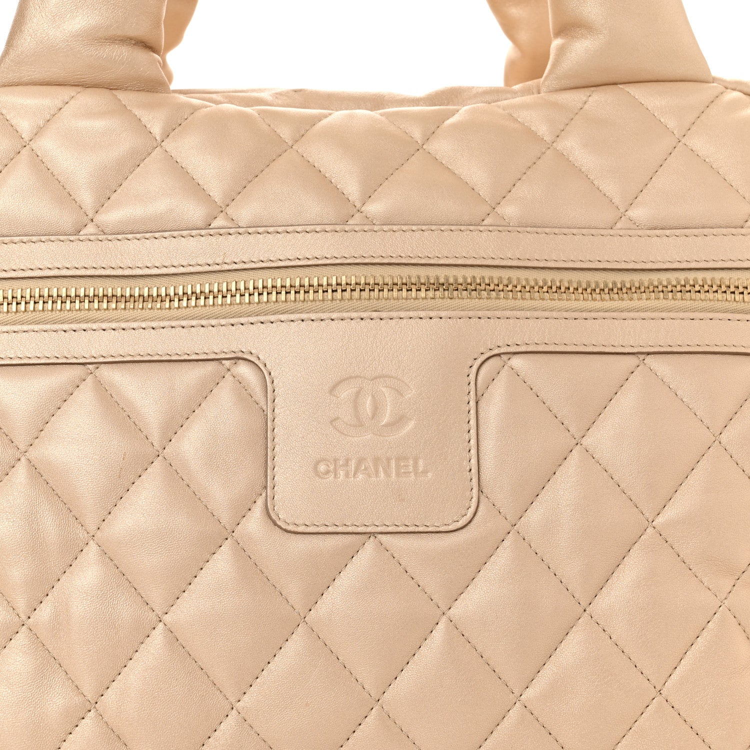 Chanel Lambskin COCO Cocoon Bowler Light Gold 7 of 11
