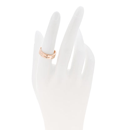 Hermes 18K Rose Gold Diamond PM Kelly Ring 55 7.25 2 of 5