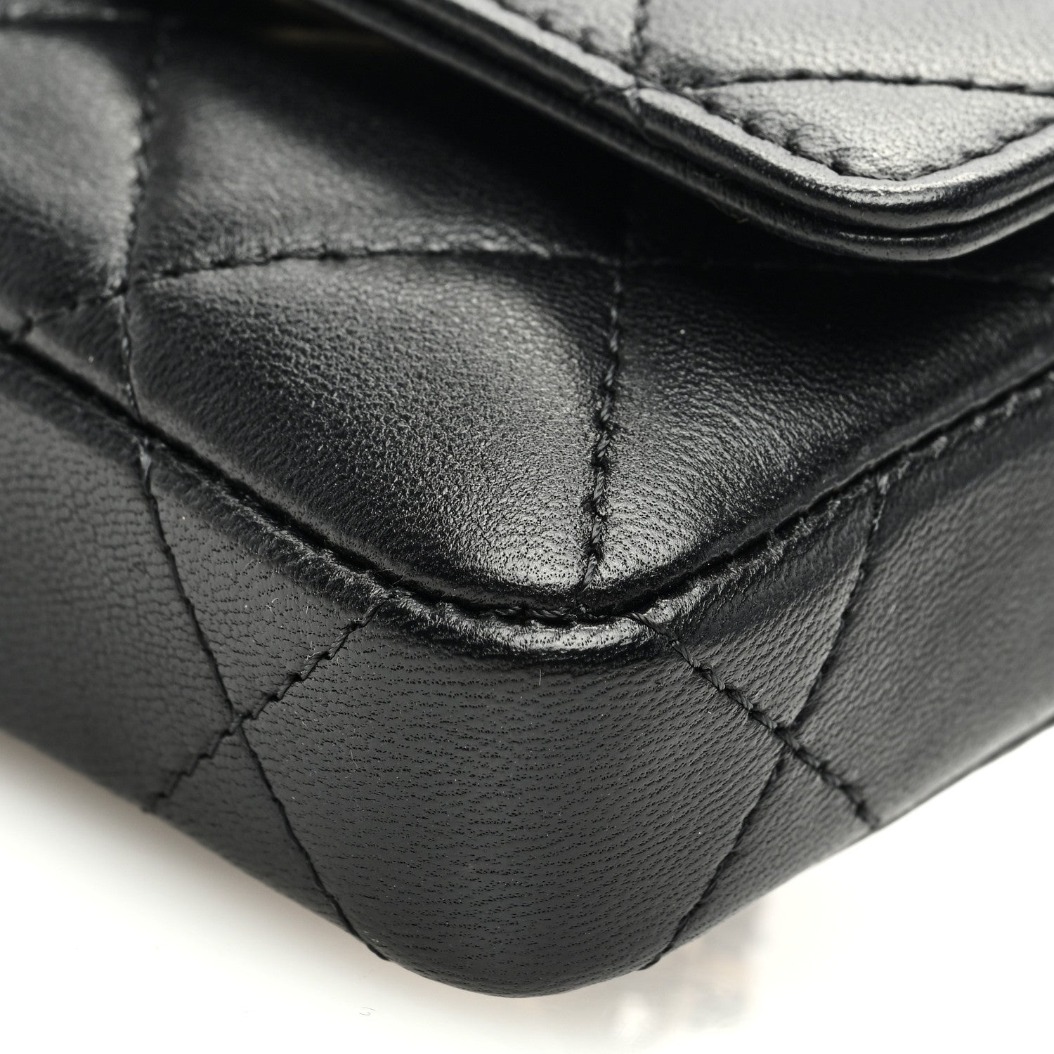 Chanel Lambskin Quilted Pearl Chain Belt Bag Black 10 of 10