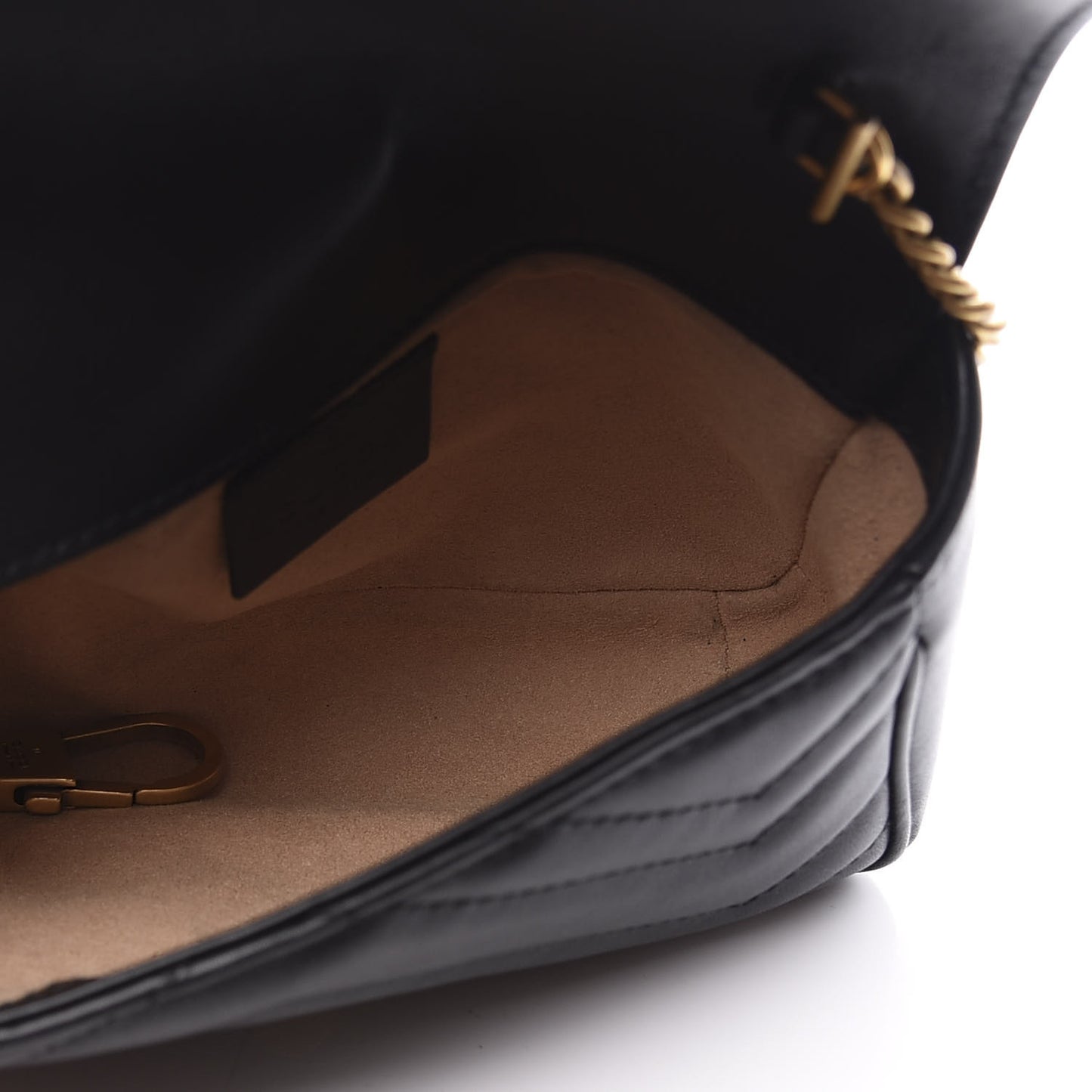 Calfskin Matelasse Super Mini GG Marmont Shoulder Bag Black