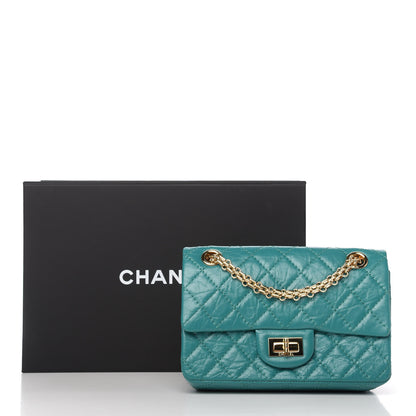 Chanel Aged Calfskin Quilted 2.55 Reissue Mini Flap Green 12 of 12