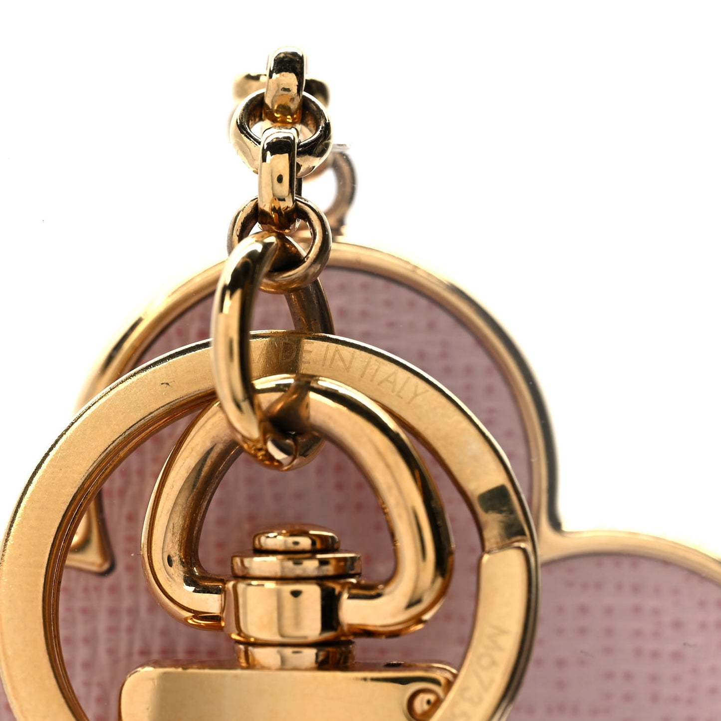 Metal Monogram Into The Flower Bag Charm Key Holder