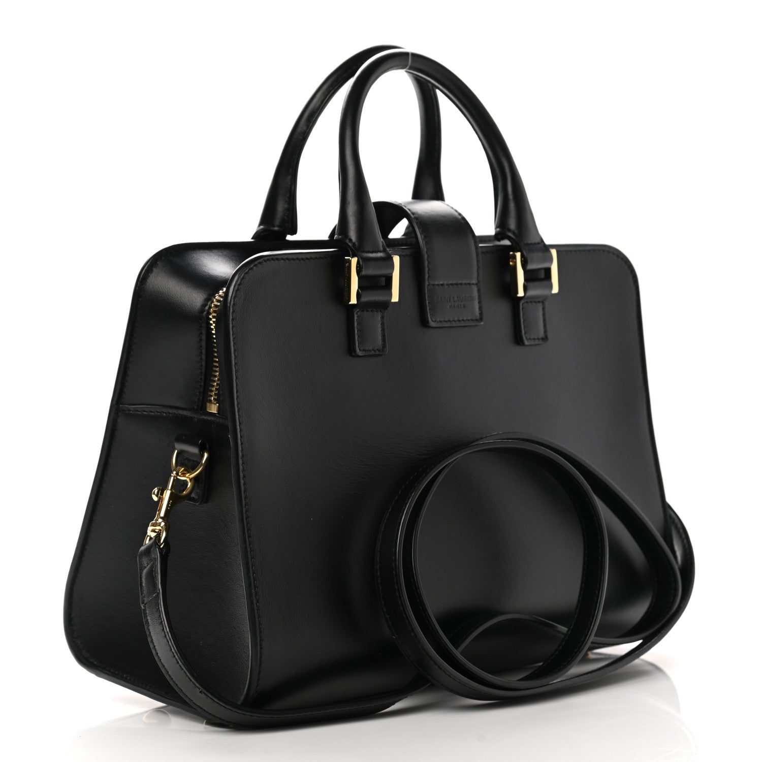 Saint Laurent Calfskin Monogram Baby Cabas Black 3 of 11