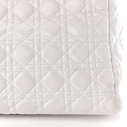 Christian Dior Lambskin Cannage Large Dior Soft Shopping Tote White 16 of 26