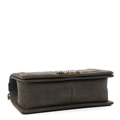 Chanel Iridescent Calfskin Medium Boy Flap Dark Khaki 4 of 9