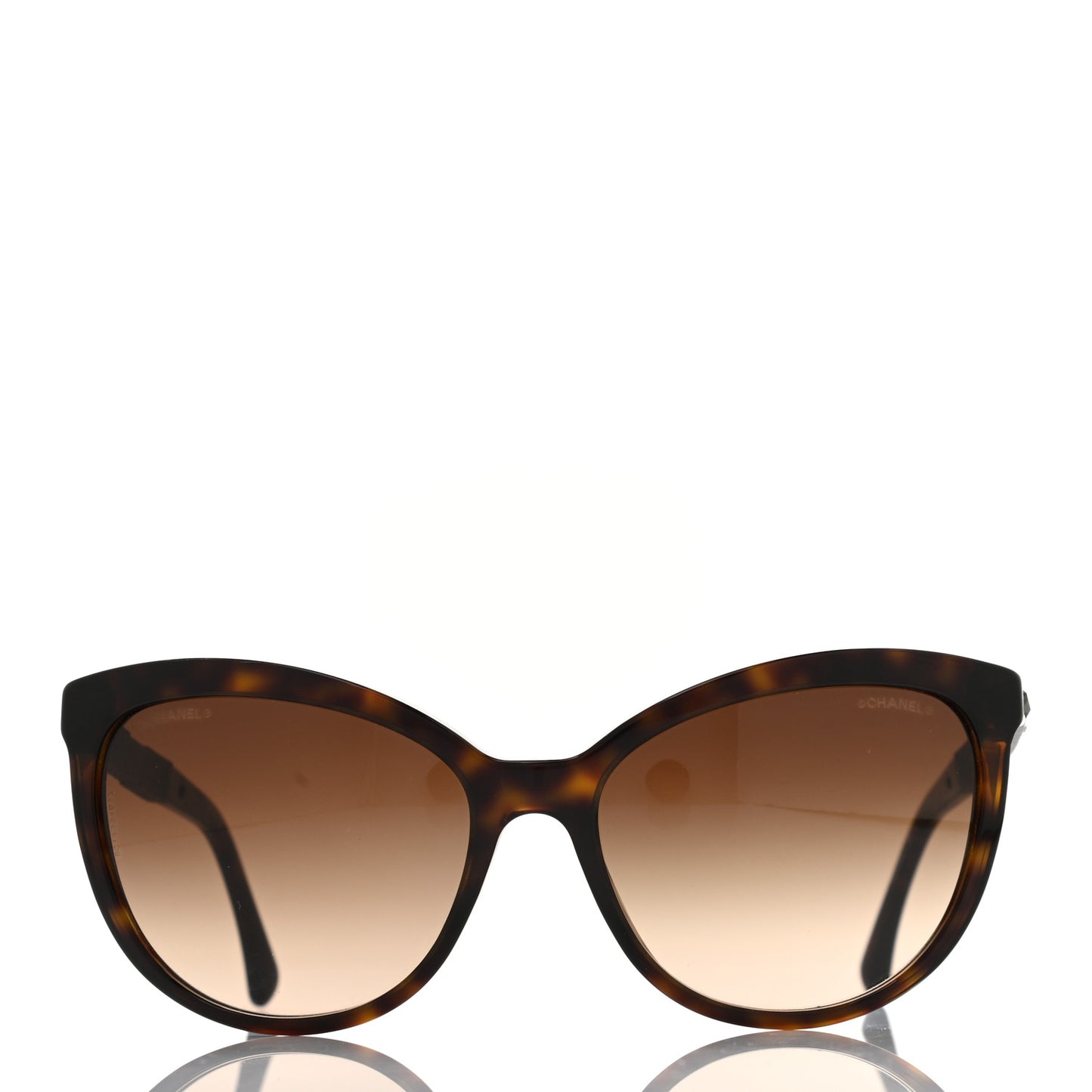 Crystal Baguette Cat Eye Bijou Sunglasses 5307-B Tortoise