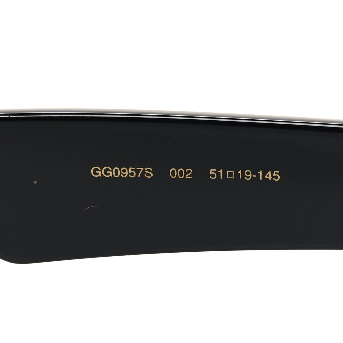 Acetate Square Frame Sunglasses GG0956S Black