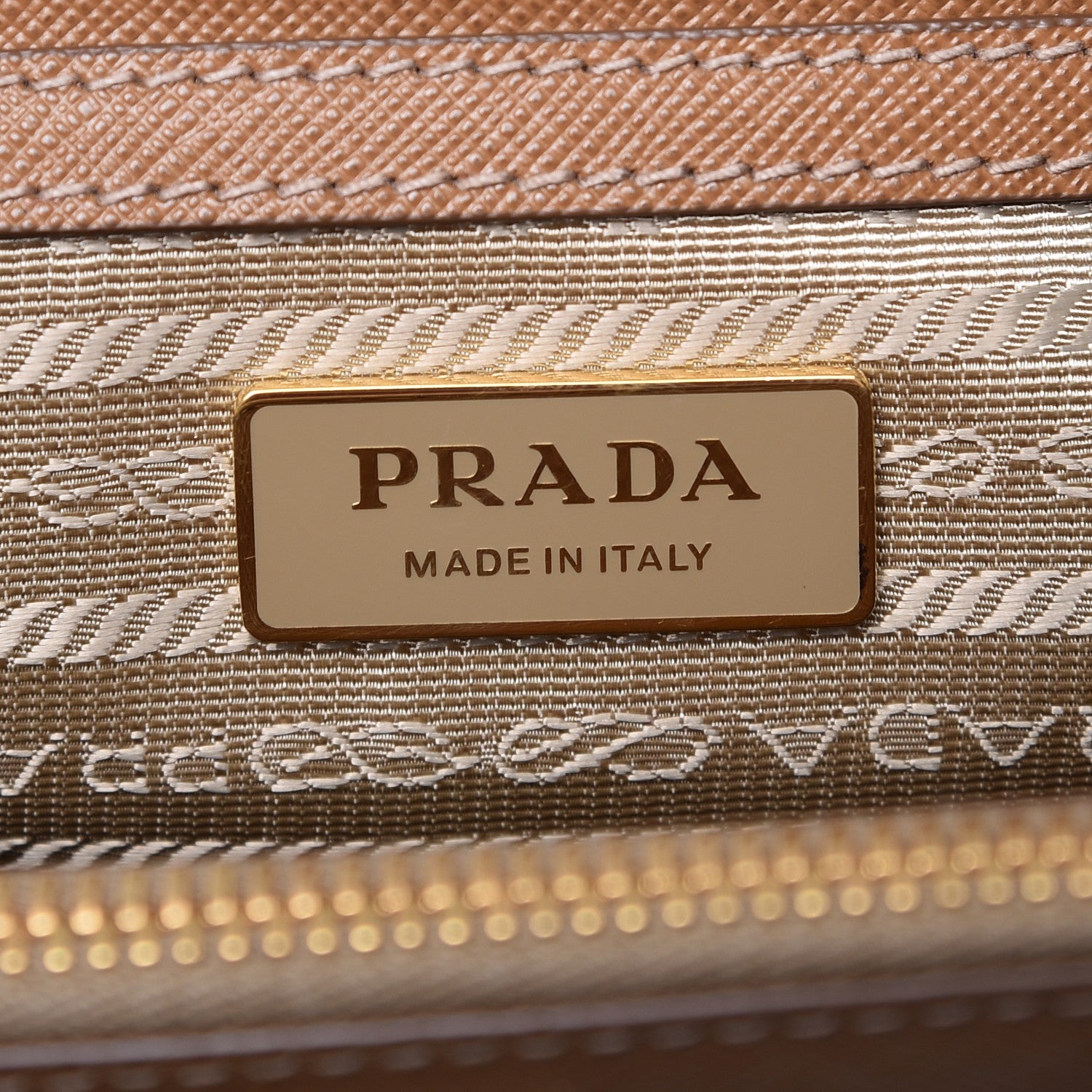 Prada Saffiano Small Galleria Double Zip Tote Caramel 7 of 8