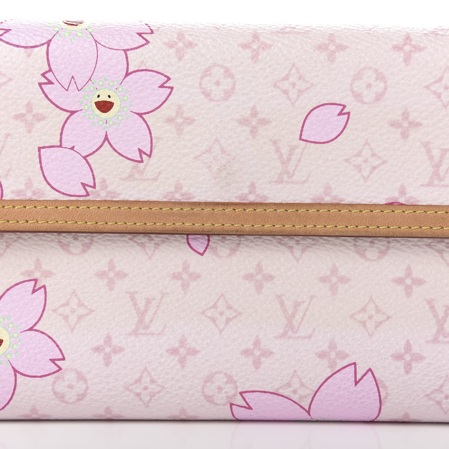 Louis Vuitton Monogram Cherry Blossom Porte Tresor International Wallet Pink 9 of 9