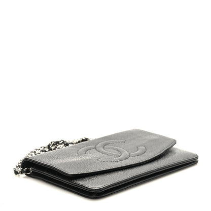 Chanel Caviar Timeless CC Wallet on Chain WOC Black 4 of 11