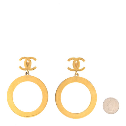 Chanel CC Drop Clip On Earrings Gold 2 of 5