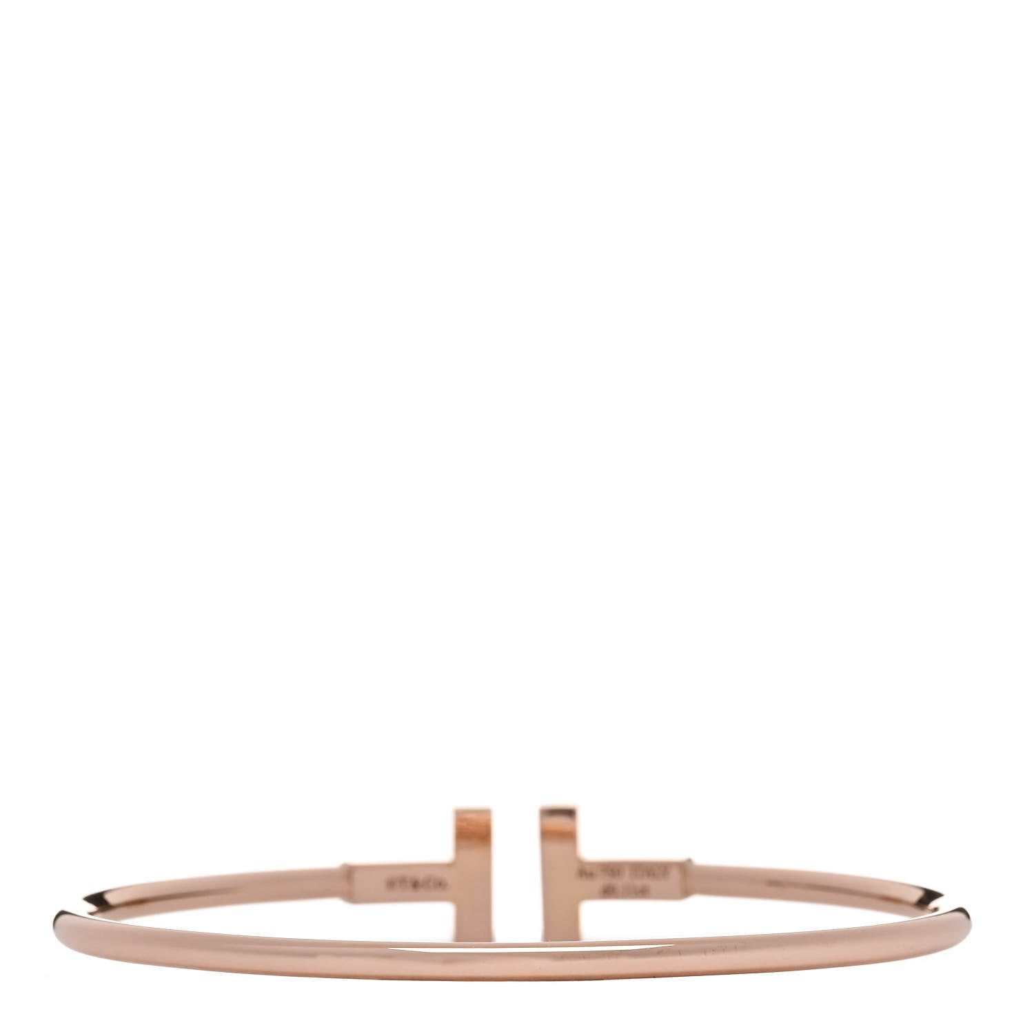 Tiffany 18K Rose Gold Diamond Mother of Pearl T Wire Bracelet 2 of 3