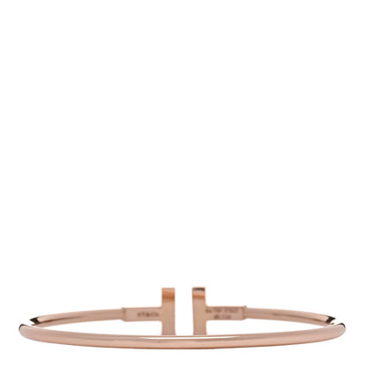 Tiffany 18K Rose Gold Diamond Mother of Pearl T Wire Bracelet 2 of 3