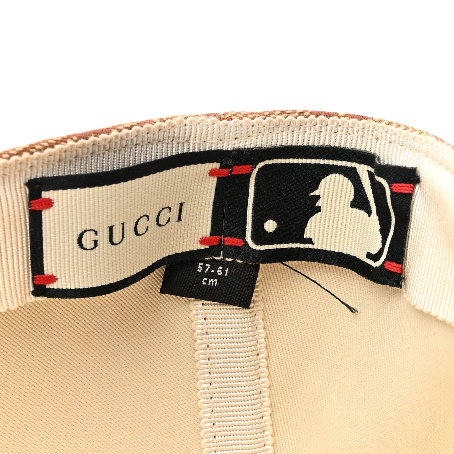 Gucci X MLB Monogram LA Dodgers Baseball Hat 57-61 Beige Ruggine 9 of 10