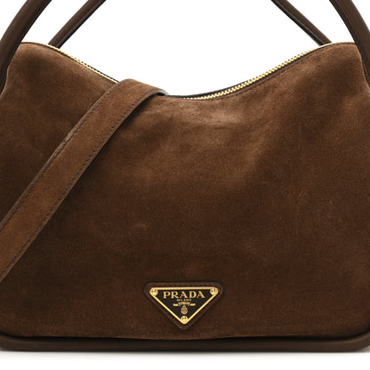 Prada Camoscio Darling Shoulder Bag Cocoa Brown 7 of 10