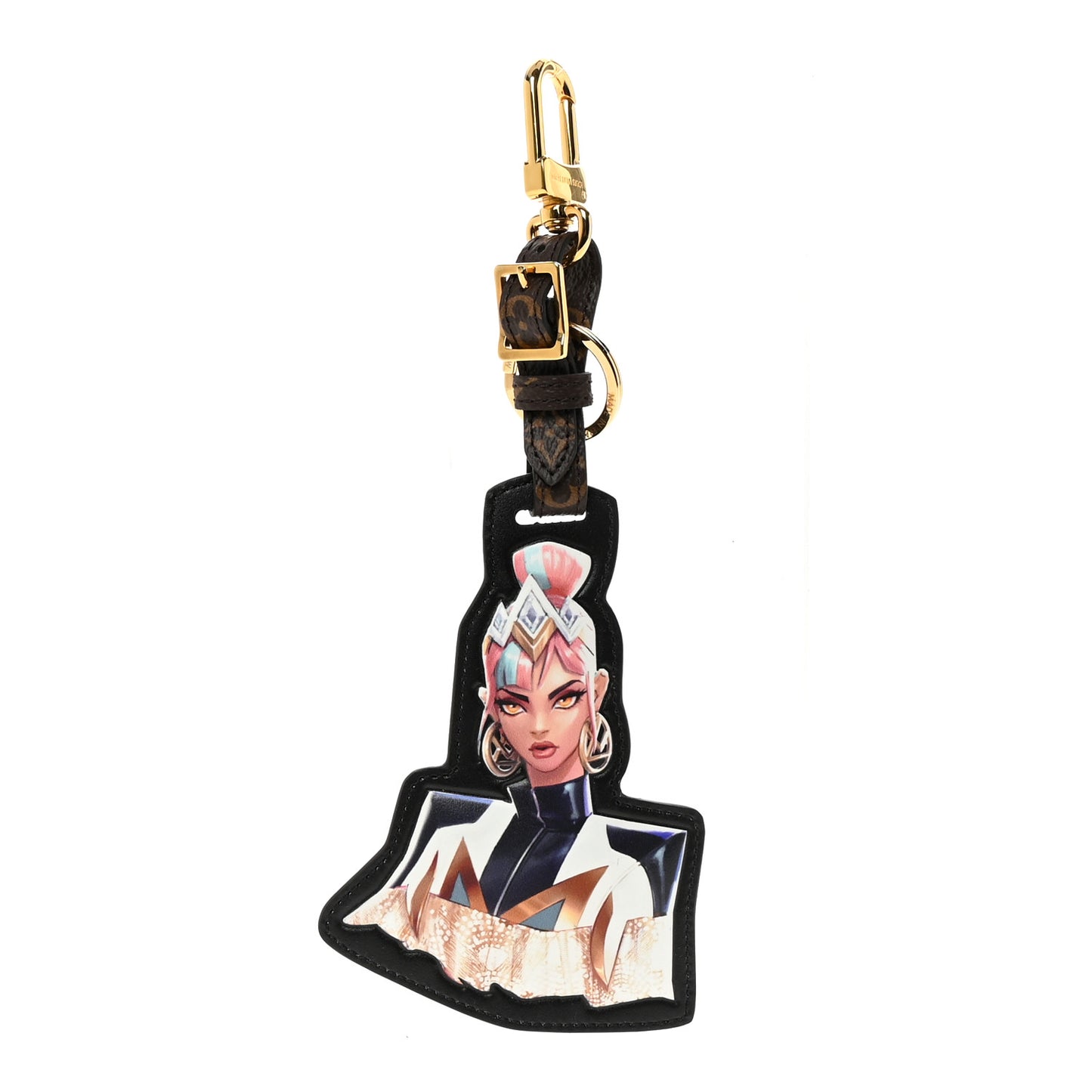 X LOL Monogram Charm Key Holder