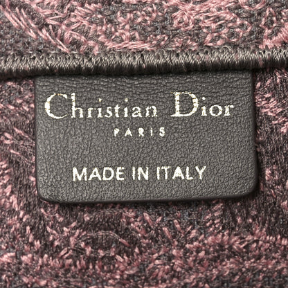Christian Dior Canvas Embroidered Medium Dioriviera Toile De Jouy Book Tote Pink Grey 6 of 10