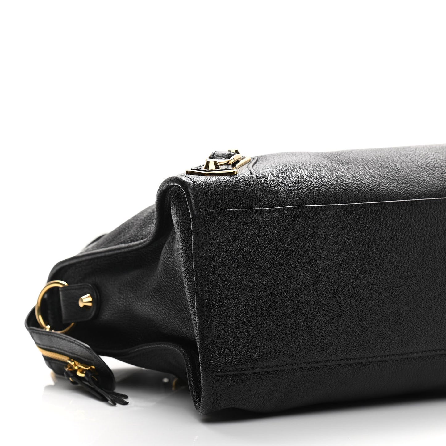 Chevre Gold Metallic Edge Hardware City Black