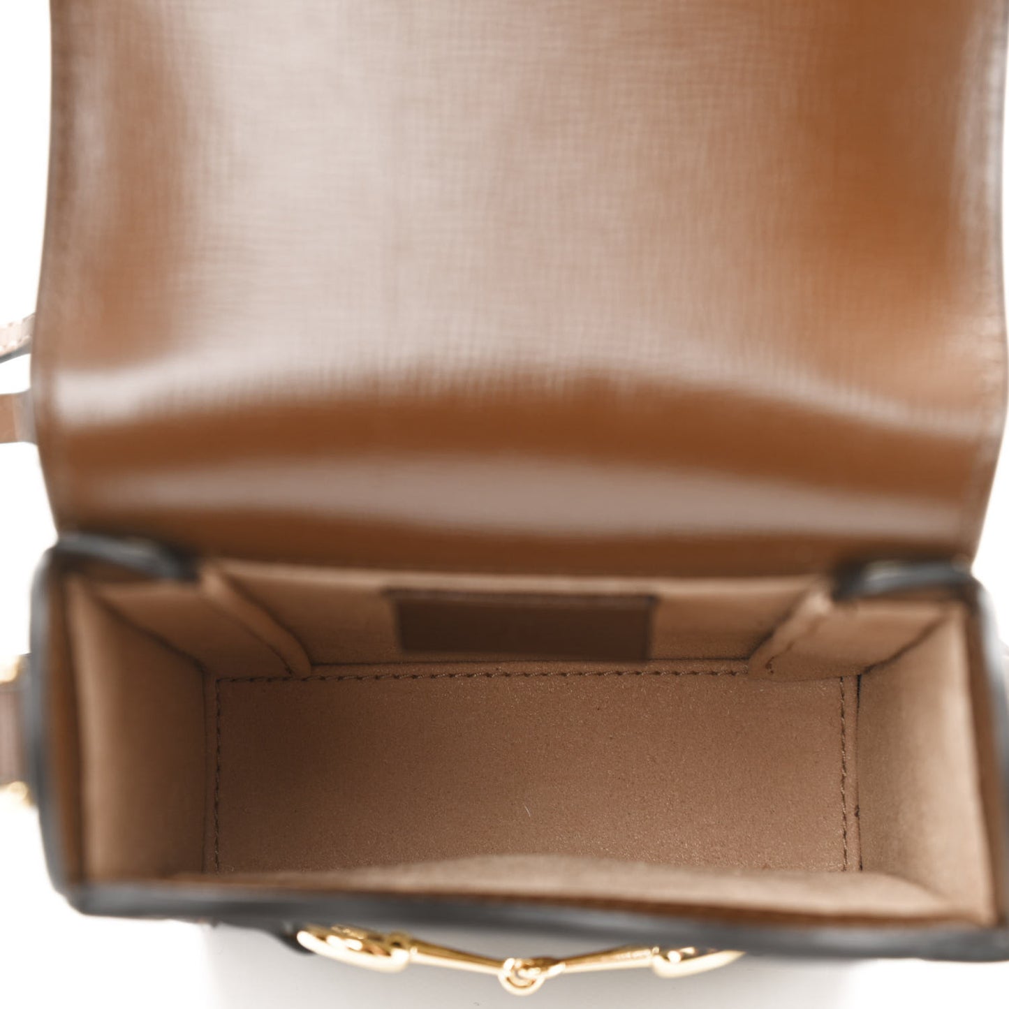 GG Supreme Monogram Mini Horsebit 1955 Crossbody Bag Beige Brown Sugar