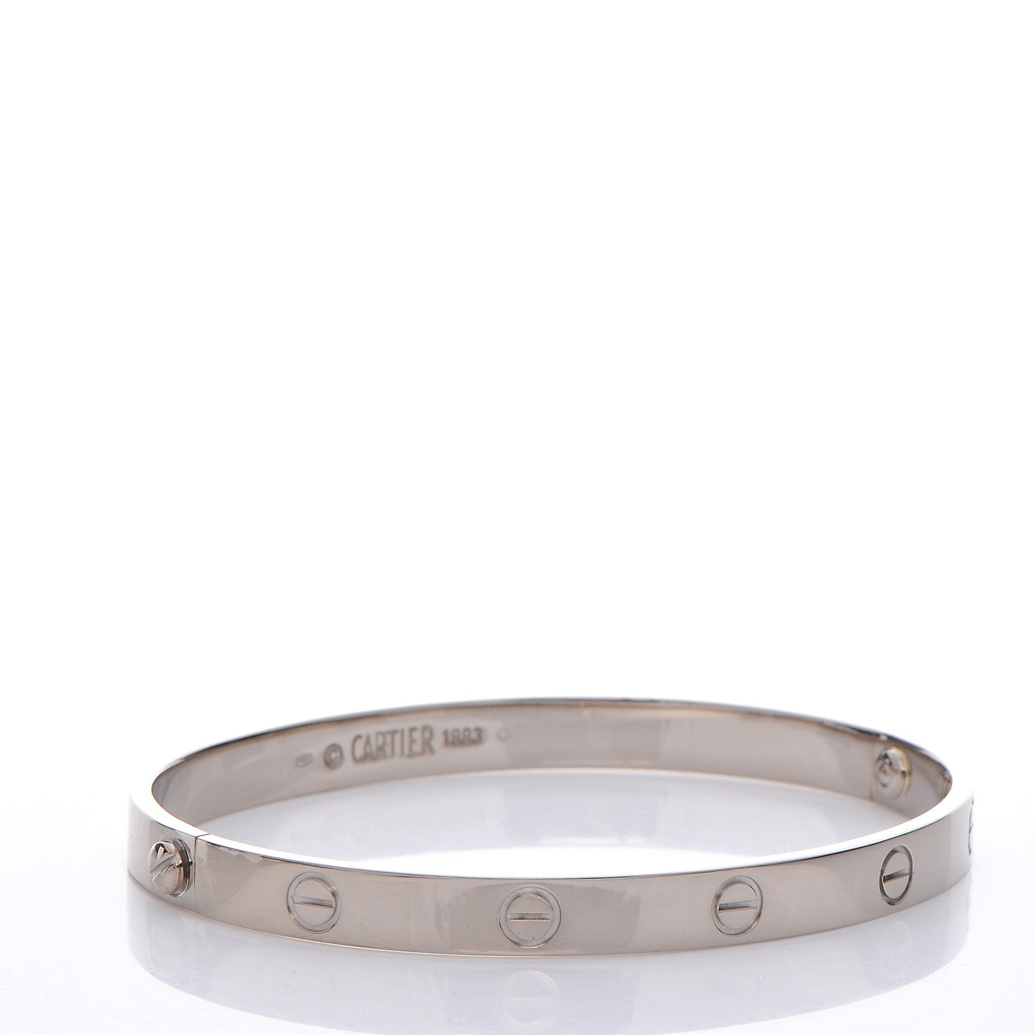 Cartier 18K White Gold LOVE Bracelet 19 6 of 8