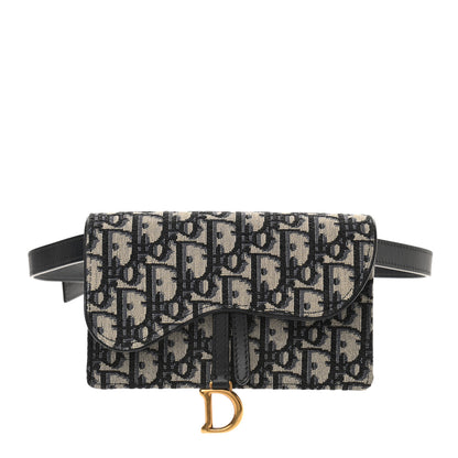 Christian Dior Oblique Saddle Belt Bag Blue 1 of 11