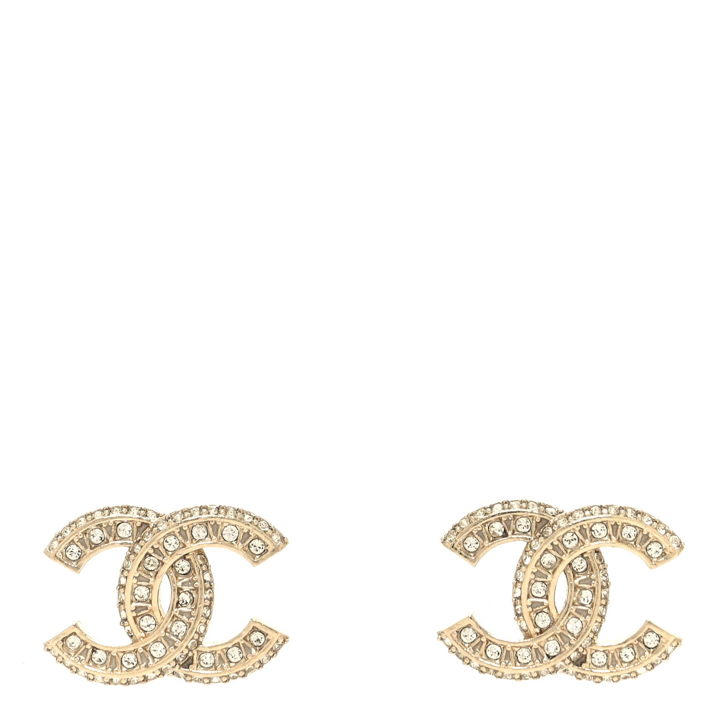 Crystal Timeless CC Earrings Gold