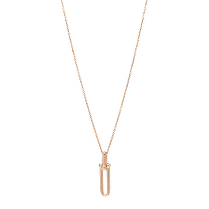 Tiffany 18K Rose Gold HardWear Link Pendant Necklace 1 of 5