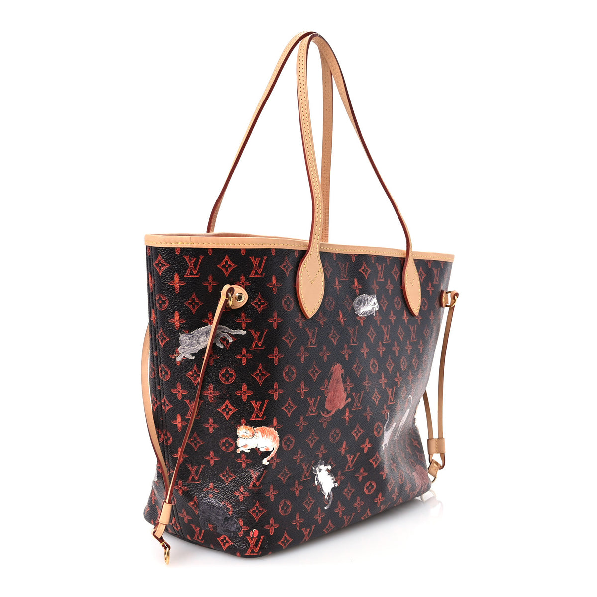 Louis Vuitton Catogram Neverfull MM Marron 3 of 10