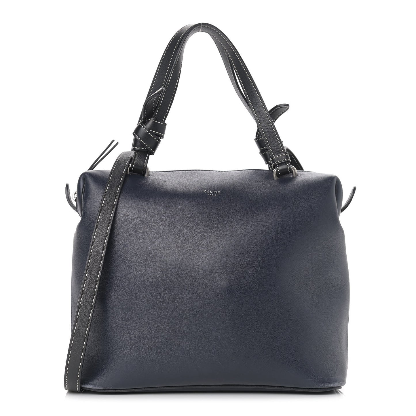 Lambskin Small Soft Cube Satchel Navy