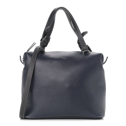 Celine Lambskin Small Soft Cube Satchel Navy 1 of 14