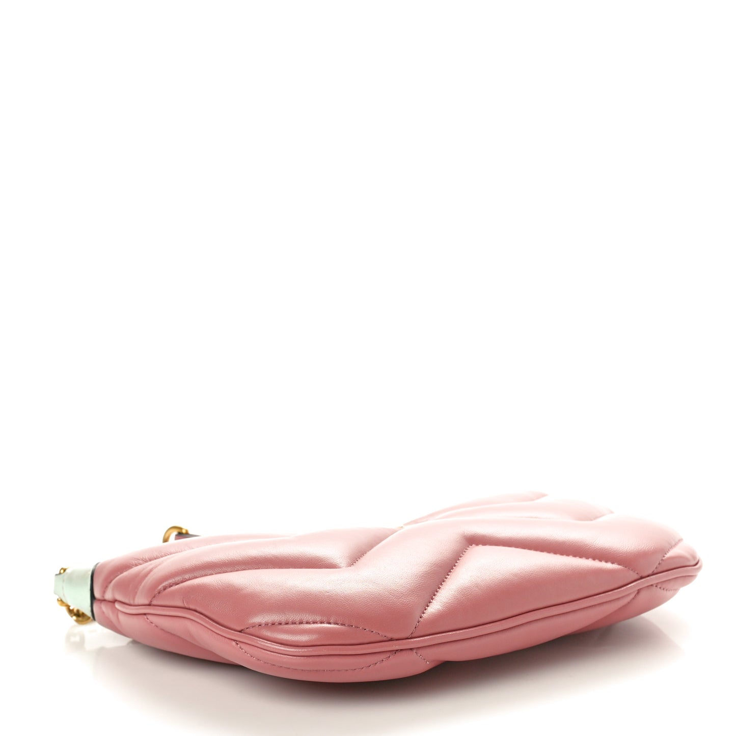 Calfskin Matelasse GG Marmont Half Moon Hobo Pink