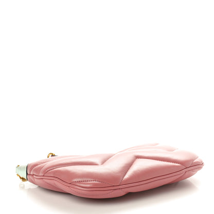 Gucci Calfskin Matelasse GG Marmont Half Moon Hobo Pink 4 of 10