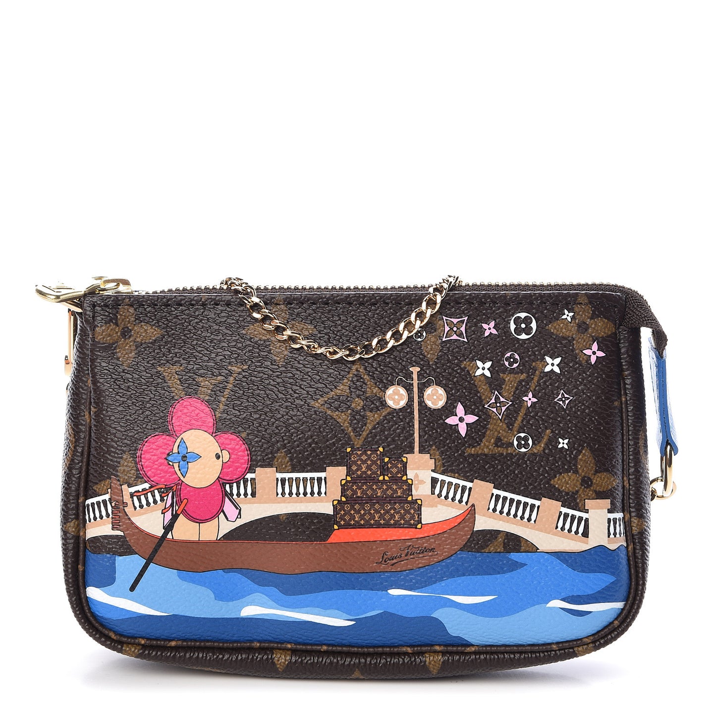 Monogram 2019 Christmas Animation Mini Venice Pochette Accessories Blue