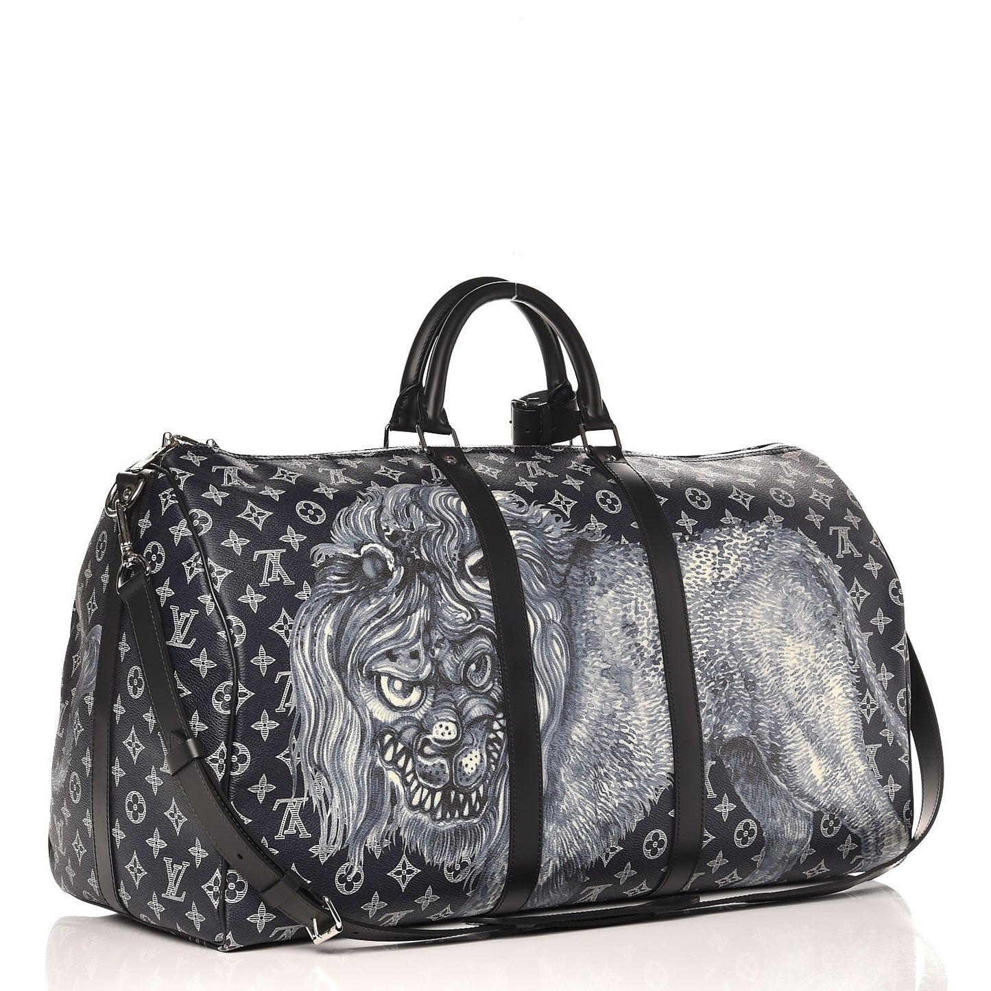 Savane Monogram Lion Chapman Keepall Bandouliere 55 Encre