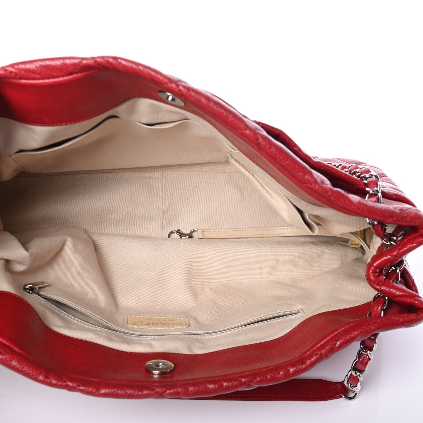 Caviar Quilted Timeless CC Soft Tote Red