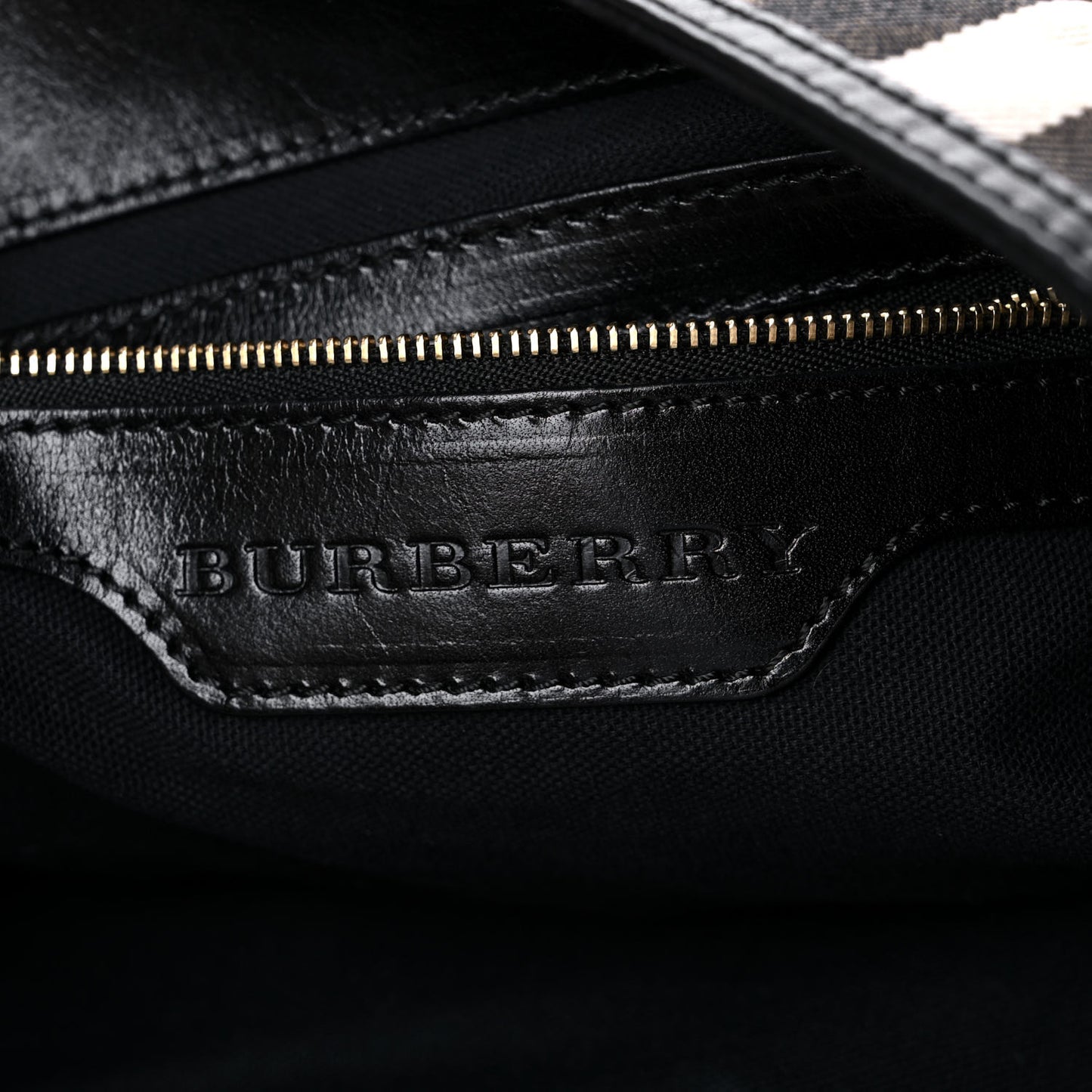 House Check Bridle Calfskin Medium Gosford Hobo Black
