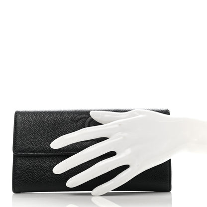 Chanel Caviar Timeless CC Large Gusset Flap Wallet Black 2 of 17