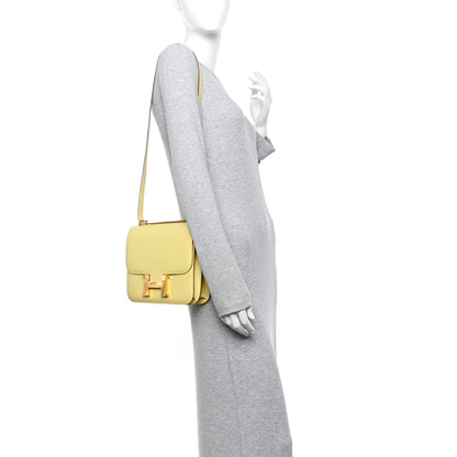 Hermes Epsom Constance 24 Jaune Poussin 2 of 12