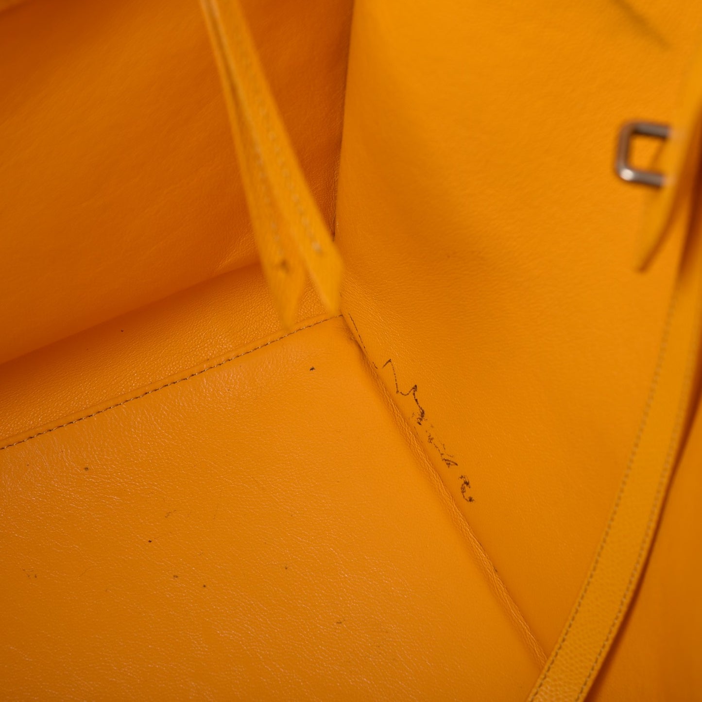 Grained Calfskin Medium Phantom Luggage Saffron