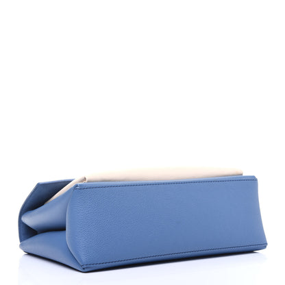 Louis Vuitton Soft Calfskin My Lockme Top Handle Blue Jean Creme 5 of 19