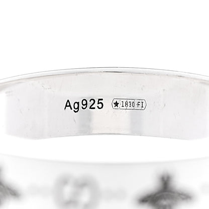 Gucci Sterling Silver Narrow Bee Ring 54 6.75 5 of 7