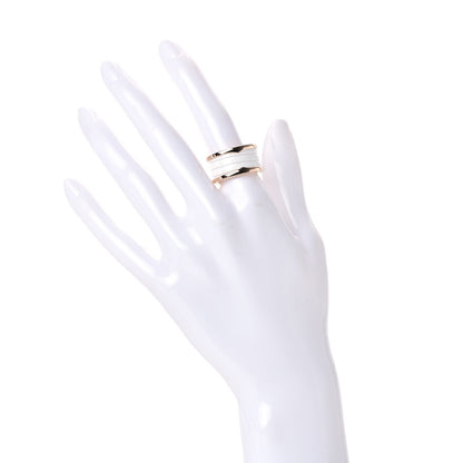 Bulgari 18K Rose Gold White Ceramic B.Zero1 Four-Band Ring 55 7.25 2 of 6