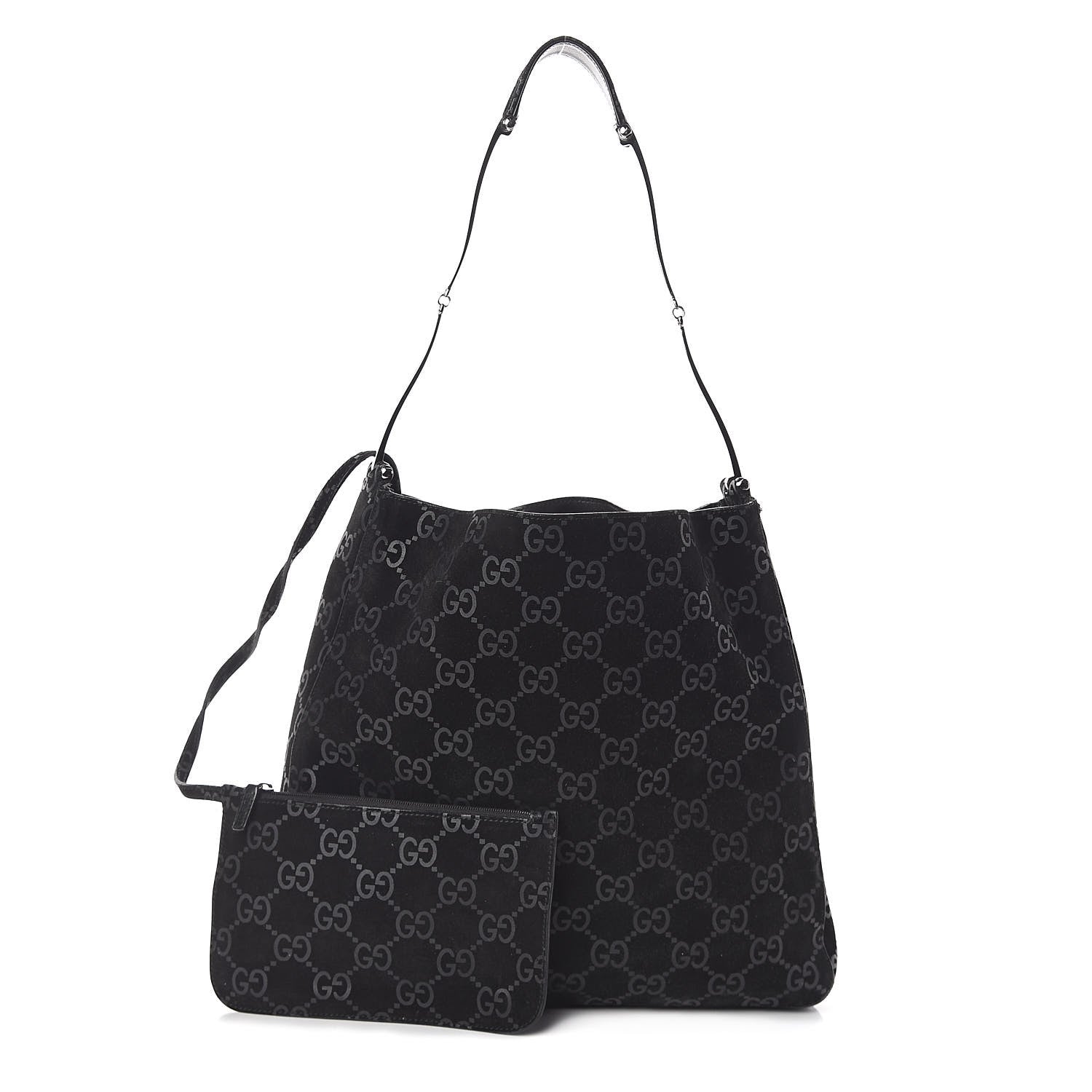 Gucci Suede Guccissima Hobo Black 1 of 10