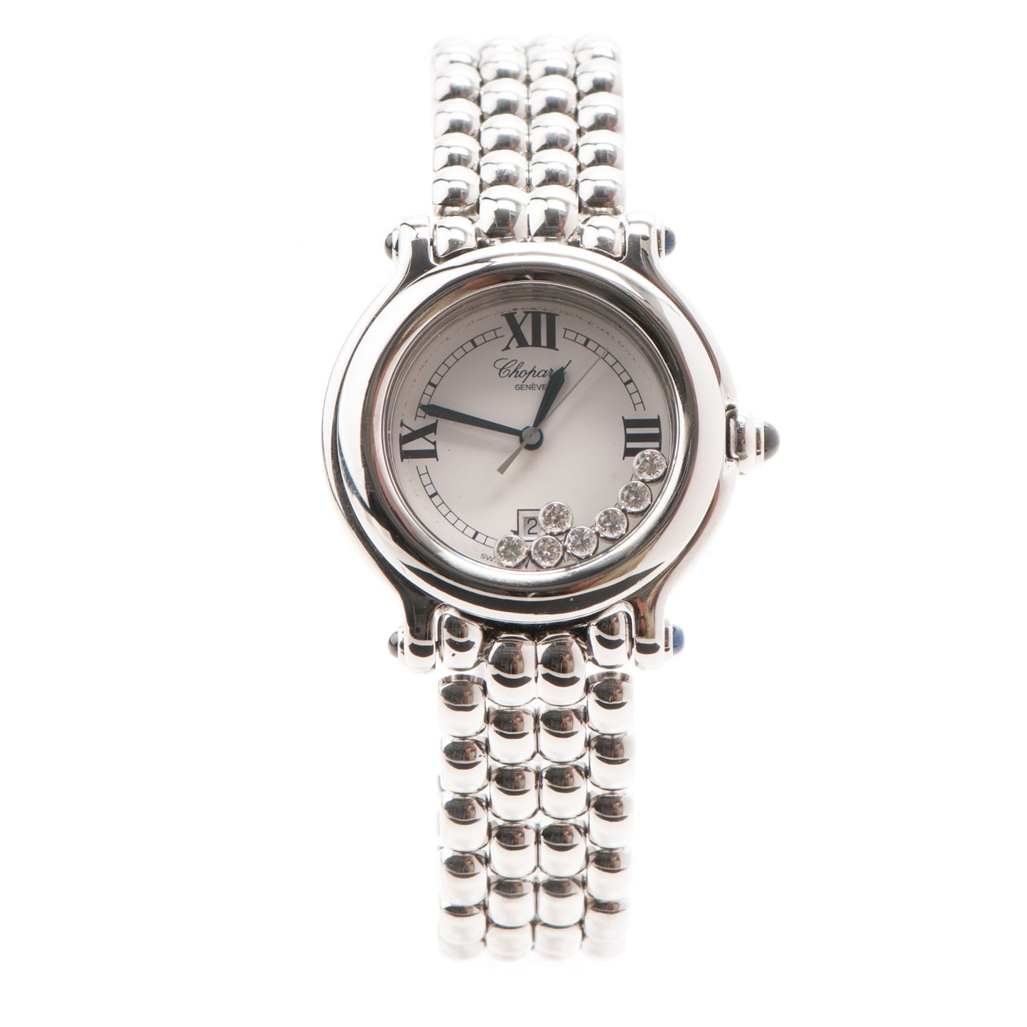 Stainless Steel 7 Diamond 32mm Happy Sport Quartz Watch